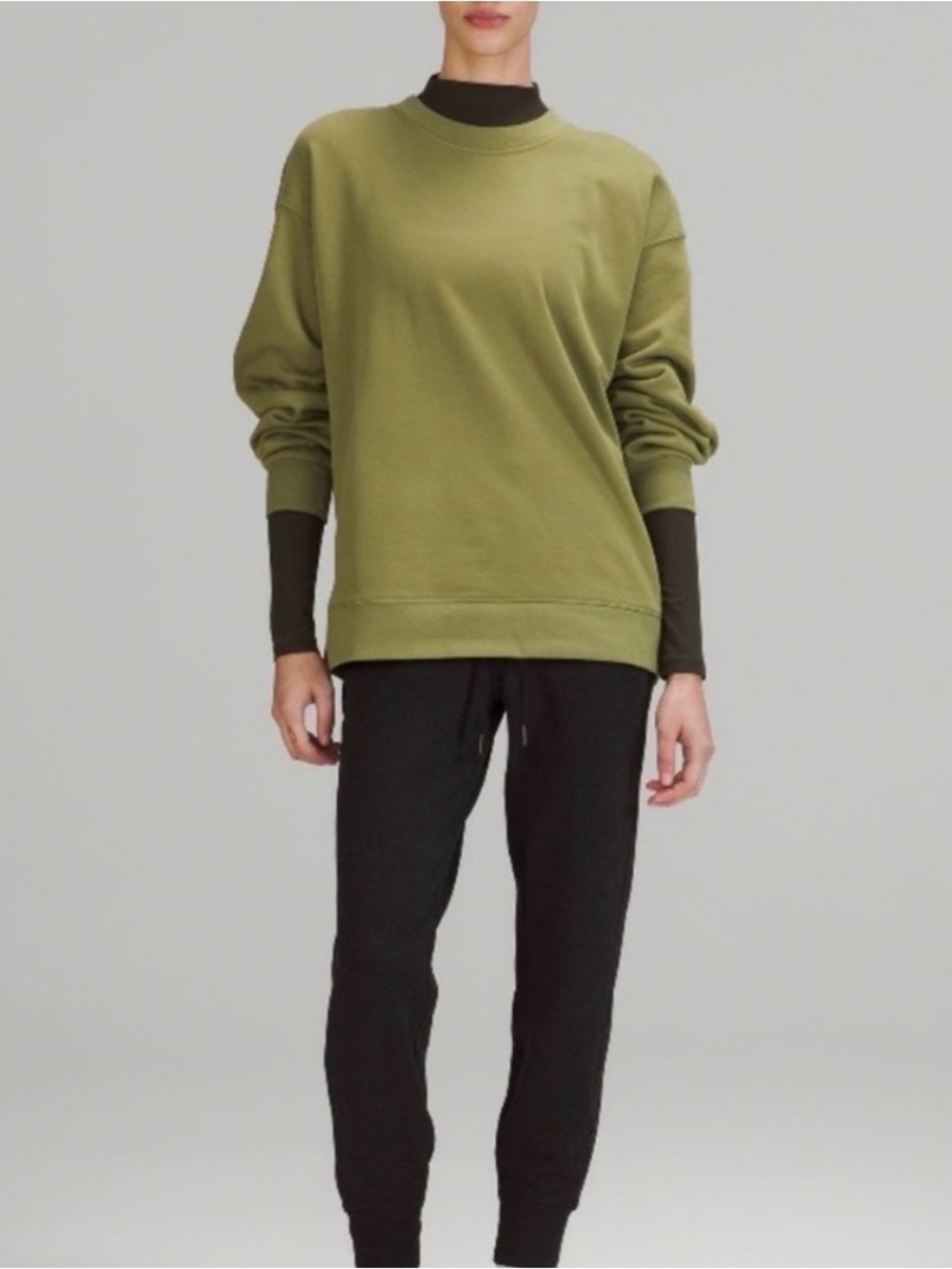 lululemon athletica Olive Crewneck Sweatshirt